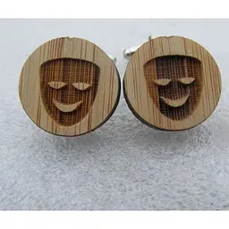 Дерев'яні Запонки Маска Handmade acs0005965