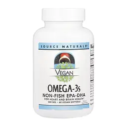 Омега-3 для Веганів ЕПК-ДГК (з олії водоростей) 300 мг - 60 софтгель Source Naturals