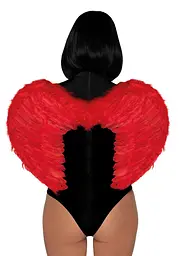 Крила дияволиці Leg Avenue devil wings Red, справжнє пір’я - мініатюра 2