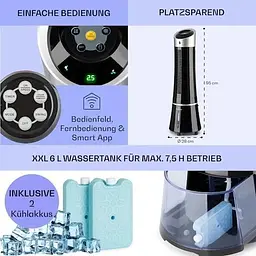 Мобільний кондиціонер-вентилятор Klarstein Skyscraper Ice Smart 4-в-1 (10040205) - мініатюра 6