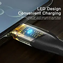 Кабель Essager USB Type-C to USB Type-A PD QC 7A Cable 100W 2м, чорний (EXCT-XJA01-P) - мініатюра 4