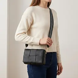 Класична вечірня сумка для жінок з палітурками з натуральної шкіри Vintage 22313 чорна - мініатюра 2
