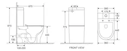 Унітаз-компакт Mixxus Premium Wave-0403-R 675x395x870 мм, Rimless MP6606, Білий - мініатюра 2