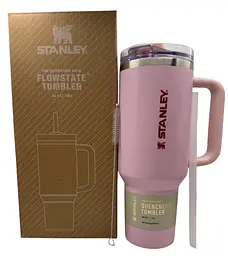 Термокухоль Stanley Quencher ProTour Flip Straw Tumbler з неіржавкої сталі Pink 1,18 л KT7001929
