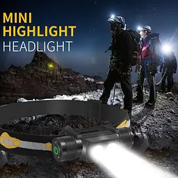 Ліхтар налобний Boruit D25 + акумулятор 2000 мАг - мініатюра 6