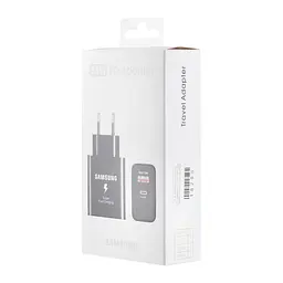 Мережевий зарядний пристрій Samsung S22 35W With Cable Type-C to Type-C High c0py Чорний - мініатюра 2