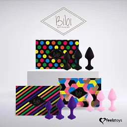 Набір силіконових анальних корків FeelzToys Bibi Butt Plug Set 3 шт. Black - мініатюра 6