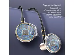 Навушники з мікрофоном ColorWay Slim 3.5 mm Wired Earphone Blast 2 Black (CW-WD02BK) - мініатюра 8