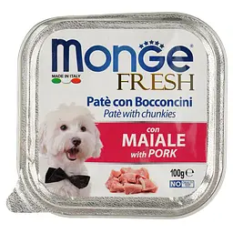 Вологий корм Monge Dog Fresh зі свининою, 100 г - мініатюра 2