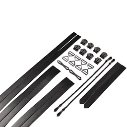 Набір для бондажу LOCKINK 8-Bondage-Straps Restraint Set, чорний 8 ременів з натуральної шкіри - мініатюра 5