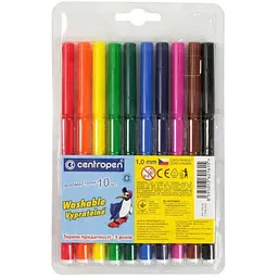 Фломастери "Centropen" 10 кольорів 7790/10 Різнокольоровий (8595013621615)(SC)