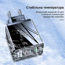 Зарядний пристрій XON PowerCharge 58W (PD20) USB Type-C (PCWA058020A1С2B 6068) Чорний - мініатюра 4