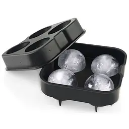 Форма силіконова для льоду кульки сфери для охолодження віскі UKC Ice Ball 4.5см чорний - мініатюра 1