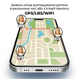 Дитячий смарт-годинник JETIX G99 зі змінним корпусом, GPS, 4G Відеодзвінком і вологозахистом (Black) Блакитний - мініатюра 8
