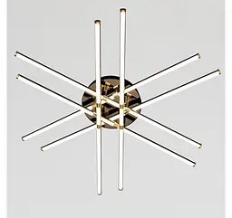 Велика стельова LED-люстра Artlight W178/6-1000 BK+GD 149 Вт, 3 режими, чорно-золота, Ø106 см, від 30-40 м² - мініатюра 4