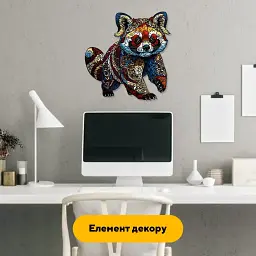 Дерев'яний фігурний пазл puzzlean Панда мозаїка, А3, Дерев'яна коробка 200 елементів - мініатюра 6