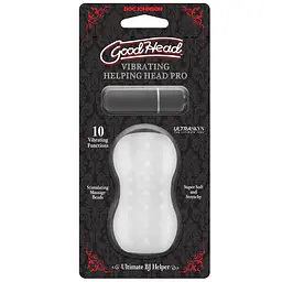 Мастурбатор з віброкулею Doc Johnson GoodHead - Vibrating Helping Head Pro - Frost - мініатюра 2
