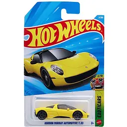 Базова машинка Hot Wheels Exoticars Gordon Murray Automotive T.33 жовта (5785) JJJ62-N521