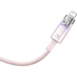 Кабель Baseus Explorer Series Fast Charging Cable with Smart Temperature Control Cable USB to Lightning 2.4A 1m CATS010004 Pink - мініатюра 3