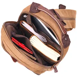 Зручний рюкзак із текстилю 22х32х8 см Vintage 22х32х8 см sum0021444 - мініатюра 6