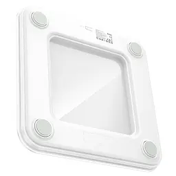 Розумні підлогові електронні Smart ваги Hoco HI21 скляні побутові LED-дисплей Bluetooth 4.2 0.1-180 кг Білий - мініатюра 4