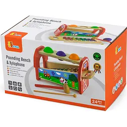 Дерев'яна стукалка Viga Toys Кульки та ксилофон (50348) - мініатюра 4