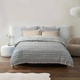 Покривало Lotus Home - Lassi antrasite антрацит 190x225 - мініатюра 2