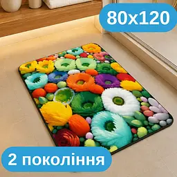 Килимок у ванну 80×120 см — вологопоглинаюче покриття з матеріалу другого покоління, абсорбуючий антиковзкий KT9000328 - мініатюра 2