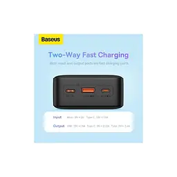 Батарея універсальна Baseus Airpow 30000mAh 20W PD/3.0, QC/3.0, black (PPQD090101) - мініатюра 4