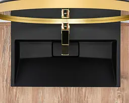 Умивальник Rea Goya black mat 60 накладний чорний матовий REA-U8779, Чорний матовий - мініатюра 3