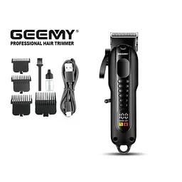 Тример акумуляторний, машинка для стрижки волосся з насадками Geemy GM-8040 - мініатюра 2