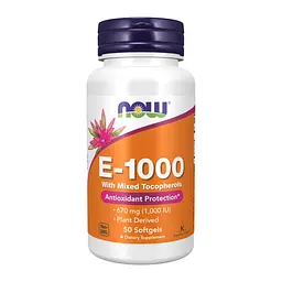 Вітамін E Vitamin E-1000 Mixed Tocopherols - 50 softgels