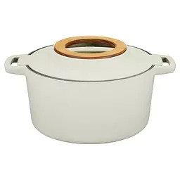 Каструля чавунна Fiskars Norden 4л колір береза, з кришкою (1071127)