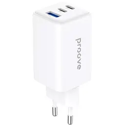 Зарядний пристрій блоків Proove Pocket GaN 65W 3 порти USB-A + 2USB-C білий (WCPG65121202)