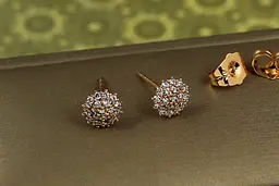 Сережки гвоздики Xuping Jewelry Сніжки 7 мм золотисті