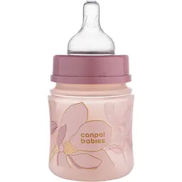Пляшка антиколікова з широким отвором Canpol babies Easystart Gold 120 мл рожева - мініатюра 2