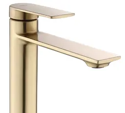 Змішувач для умивальника Rea Storm високий brushed gold REA-B7962 - мініатюра 2