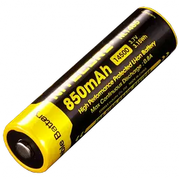 Акумулятор 14500 Nitecore NL1485 850mAh Li-Ion 3.7V (Чорно-жовтий)