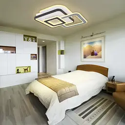 Світильник стельовий Miorro LED Mare з пультом ДУ та APP 106W 560х480х80мм чорний/білий (51-313-008) - мініатюра 4