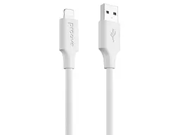 Кабель Lightning Proove Striped Silicone USB-A to Lightning 1m White (CCSS00001102)