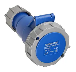 Розетка переносна P3 16А IP67 2P+PE UCombi АСКО-УКРЕМ (A0080010120) - мініатюра 2