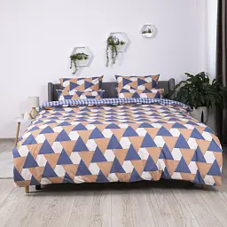Комплект постільної білизни ТЕП Happy Sleep Delta ранфорс 50x70 євро синій - мініатюра 2