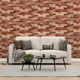 Самоклеюча декоративна 3D панель Sticker Wall 700x770x5мм Коричнева Катеринославська цегла 179 SW-00000248 - мініатюра 5