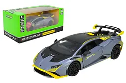 Іграшкова машинка гоночна Lamborghini STO 1:32 Автопром світлозвукові ефекти металева 68716AB/AG, в короб.18x9x8 см