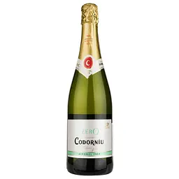 Вино ігристе безалкогольне Codorniu Zero, біле, сухе, 0,5%, 0,75 л (35013)