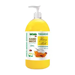 Жидкое мыло Be&Eco с антибактериальным эффектом Молоко и мед 500 мл (4820168433535)