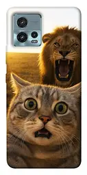 Чохол Demsky Shocked cat and lion для Motorola Moto G72