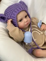 Силіконова колекційна лялька реборн пупс reborn новонароджена дівчинка немовля мені Reborn Dolls det0018809 - мініатюра 2