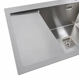Кухонна мийка Platinum Handmade 65x50 R (квадратний сифон 3,0/1), Нержавіюча сталь - мініатюра 4