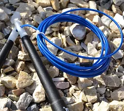 Скакалка швидкісна Power System PS-4033 Crossfit Jump Rope Blue 2,8 м (PS-4033_Black-Blue) - мініатюра 6